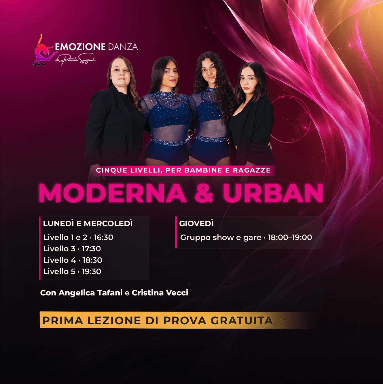 Moderna e Urban: livelli e orari