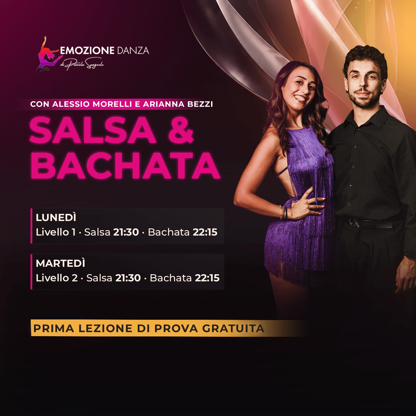 Salsa e Bachata con Alessio Morelli e Arianna Bezzi